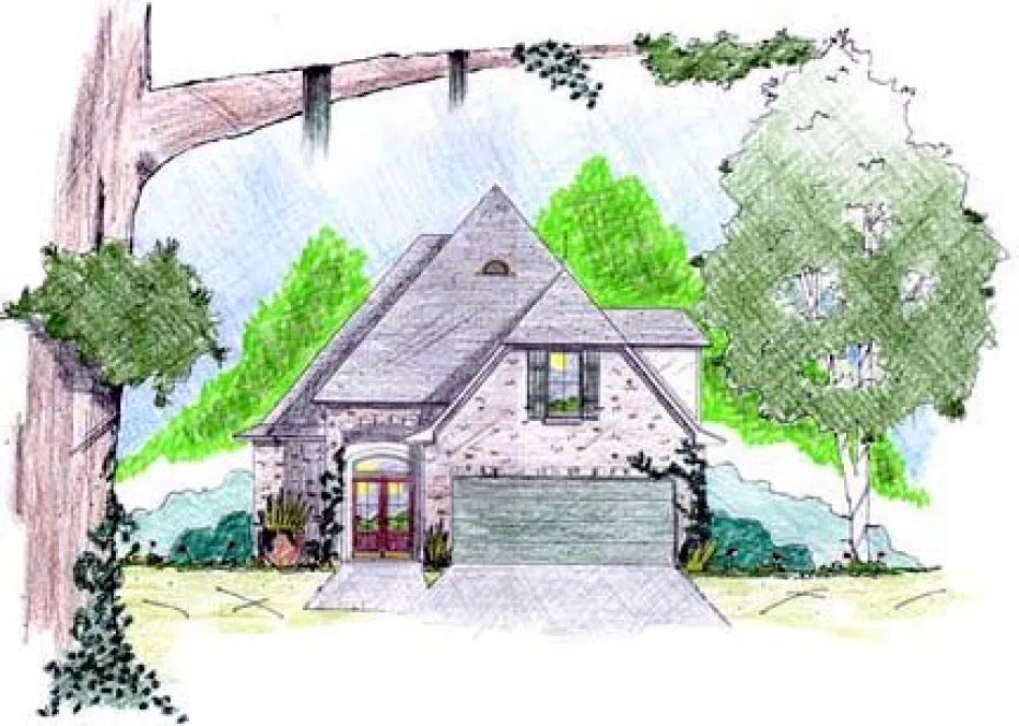 Full Rendering for House Plan #374486
