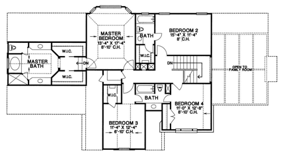 Second Floor Plan for House Plan #151619