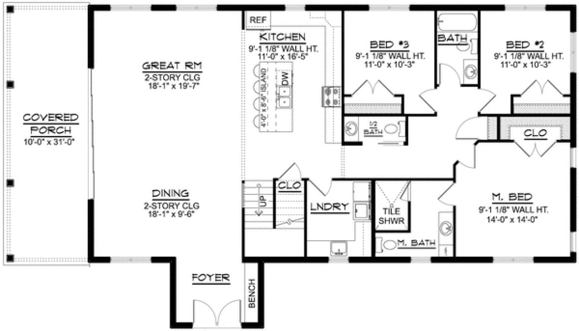 Main Floor Plan for House Plan #755452