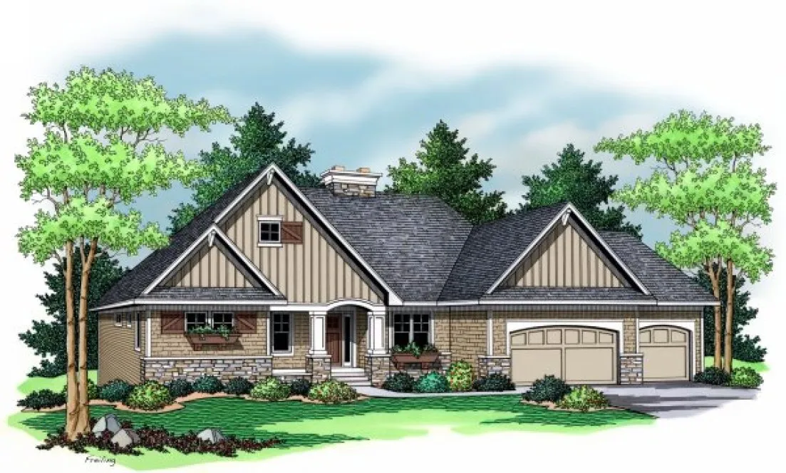 Full Rendering for House Plan #286312