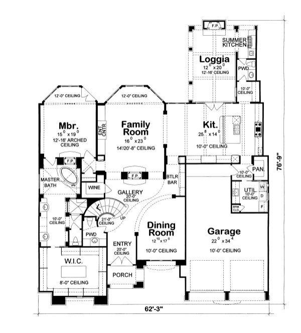 Main Floor Plan for House Plan #150629
