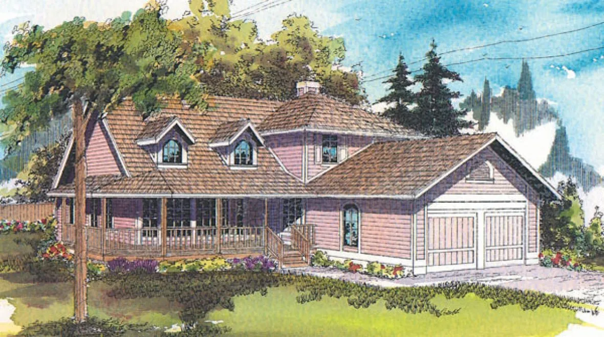 Full Rendering for House Plan #341001