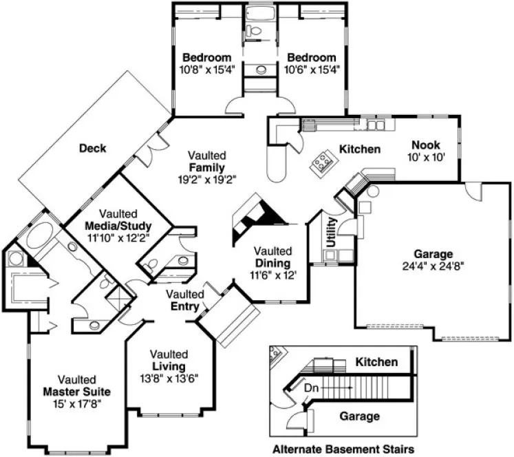 Main Floor Plan for House Plan #347001