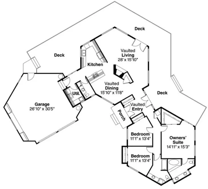 Main Floor Plan for House Plan #346101