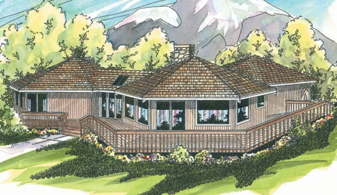 Full Rendering for House Plan #346101