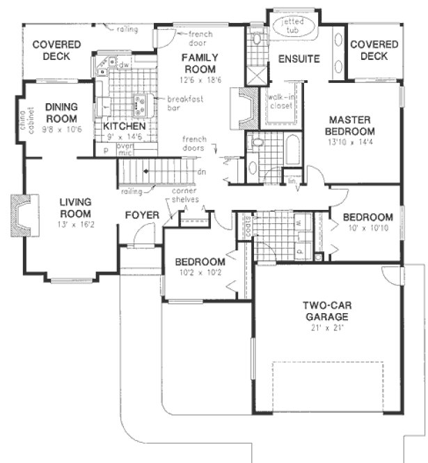 Main Floor Plan for House Plan #138109