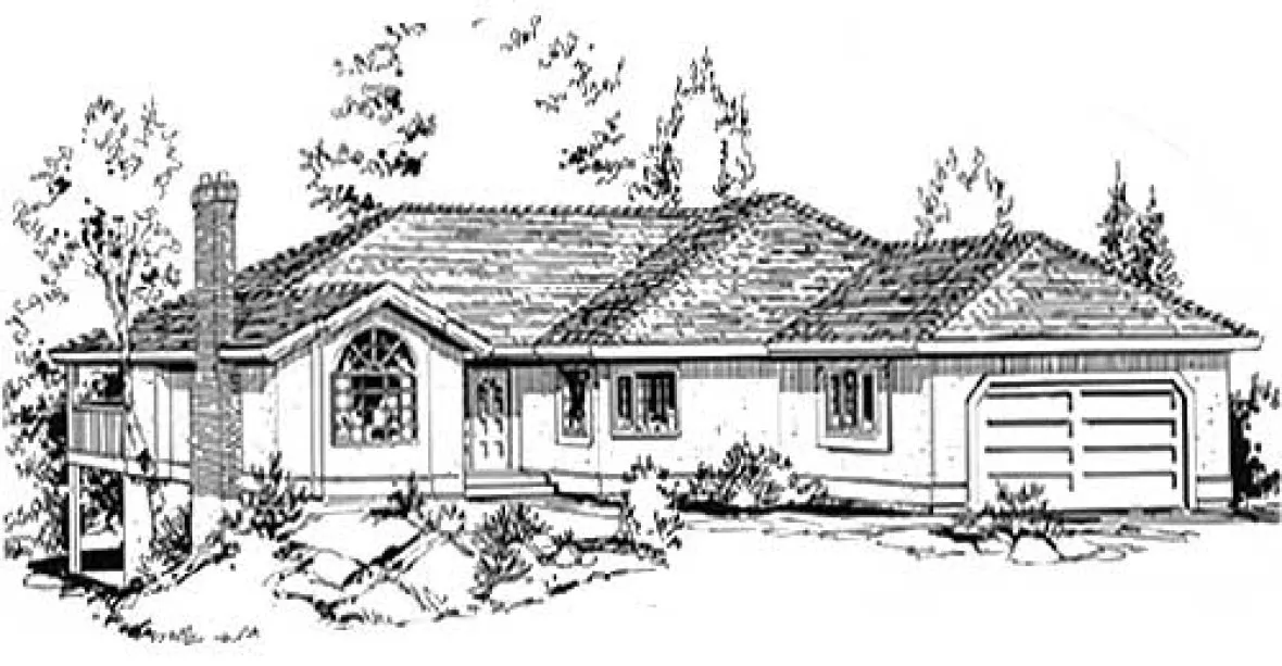 Full Rendering for House Plan #138109