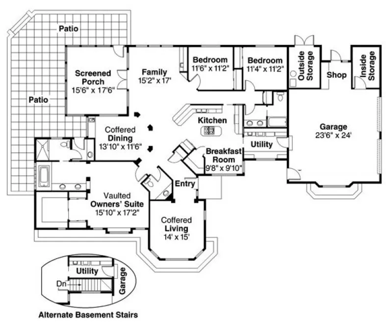 Main Floor Plan for House Plan #343501