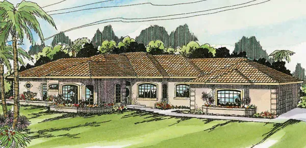 Full Rendering for House Plan #343501