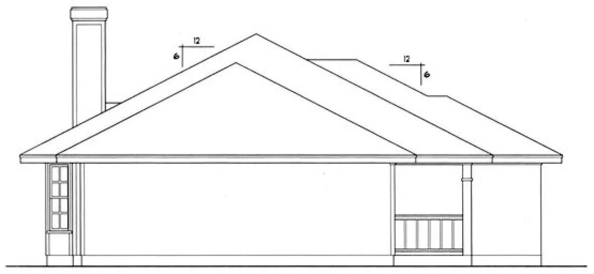 Left Elevation for House Plan #440121