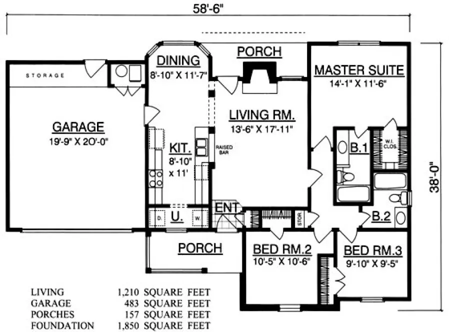 Main Floor Plan for House Plan #440121