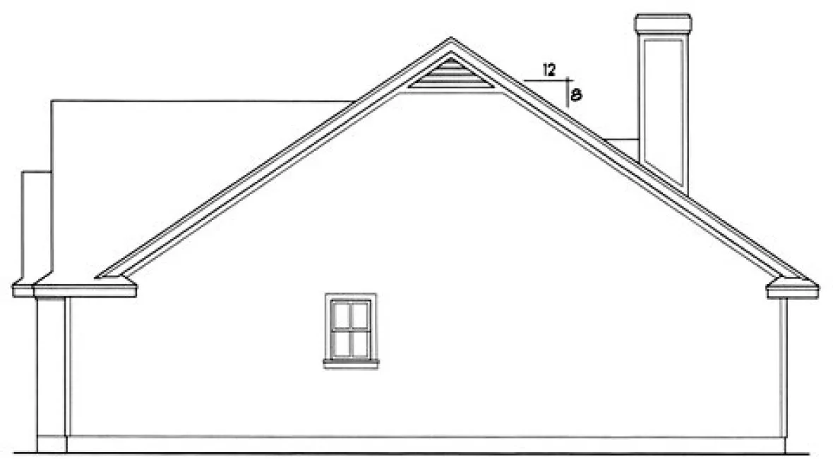 Right Elevation for House Plan #442221