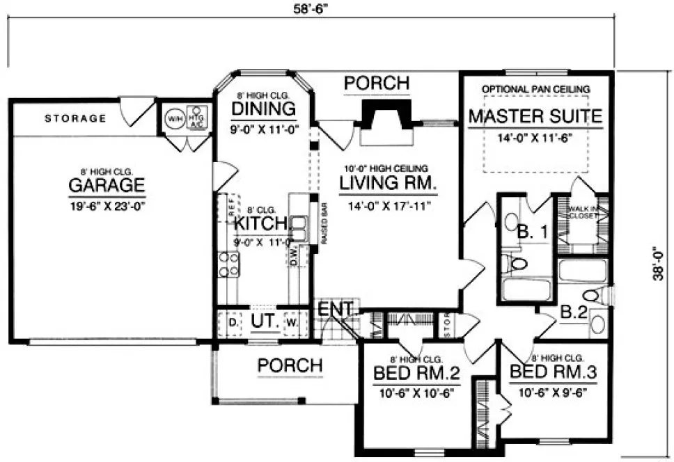 Main Floor Plan for House Plan #442221