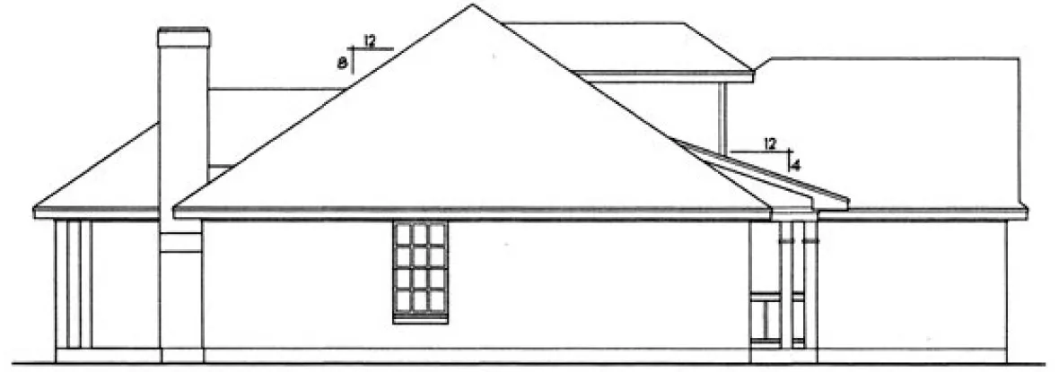 Left Elevation for House Plan #443221