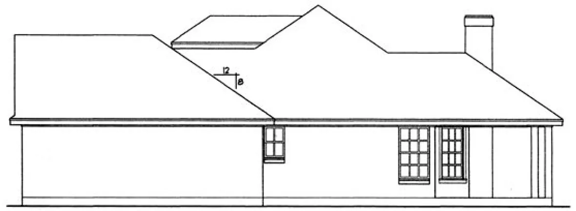 Right Elevation for House Plan #443221