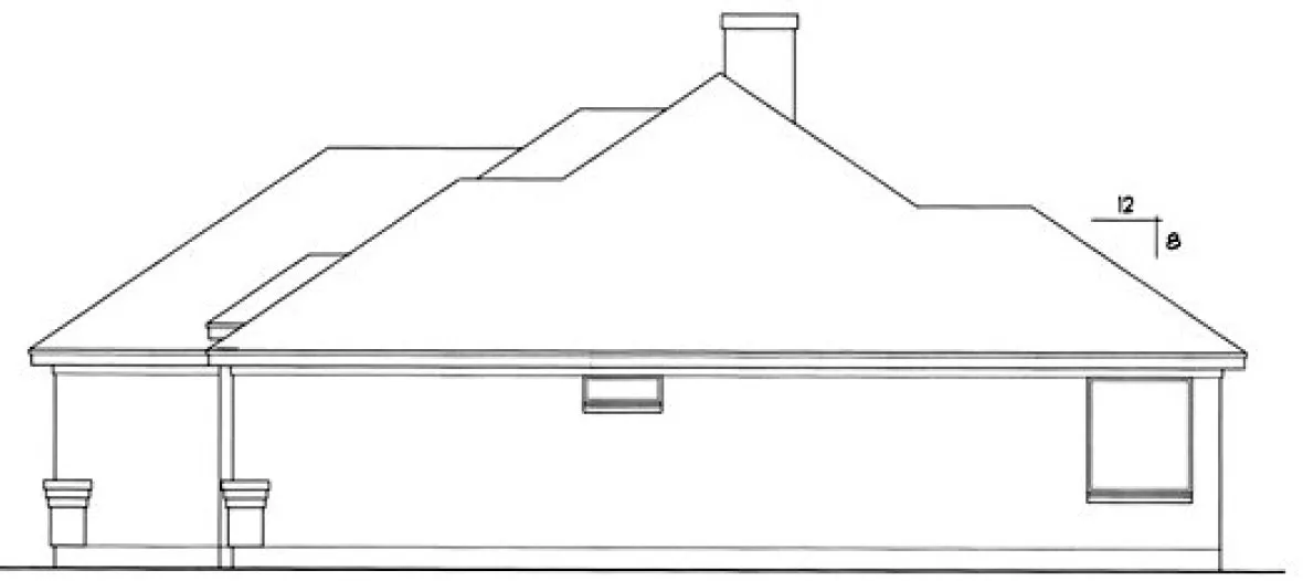 Right Elevation for House Plan #440031