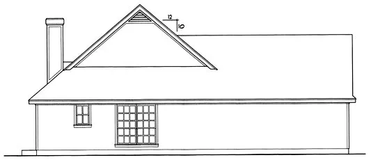Left Elevation for House Plan #444731