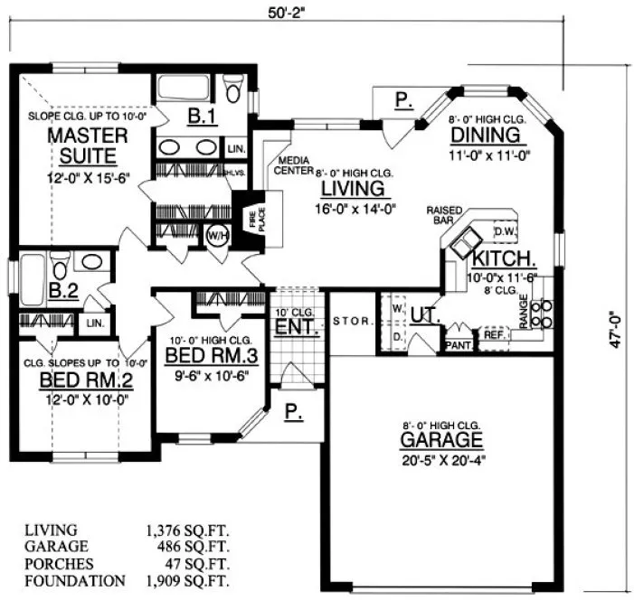 Main Floor Plan for House Plan #446731