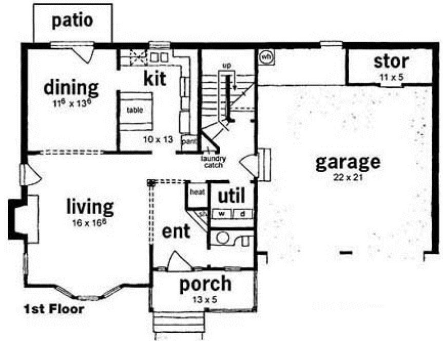Main Floor Plan for House Plan #371067