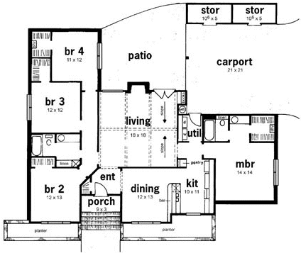 Main Floor Plan for House Plan #377671