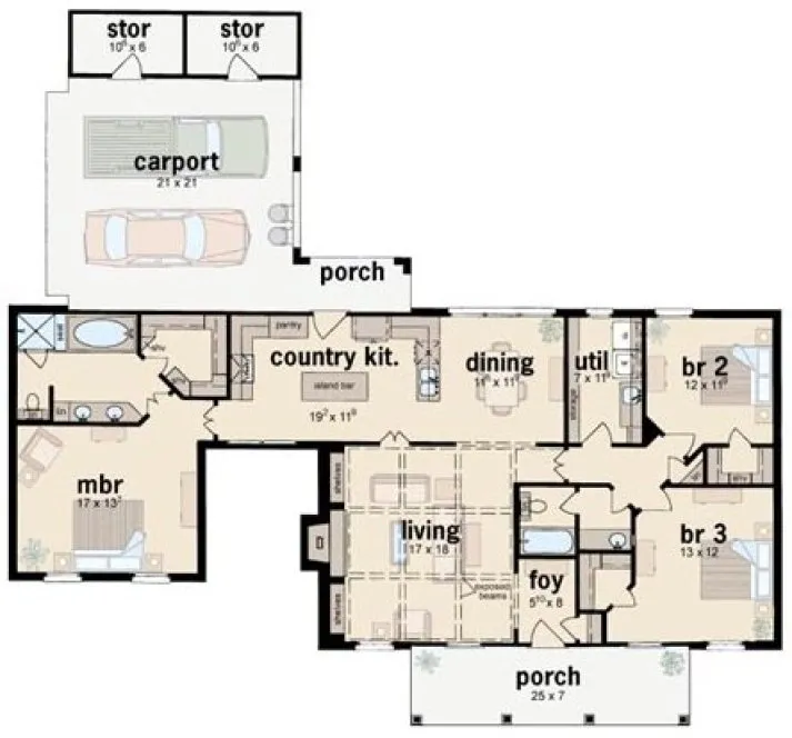 Main Floor Plan for House Plan #371477