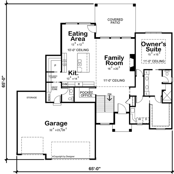 Main Floor Plan for House Plan #154081