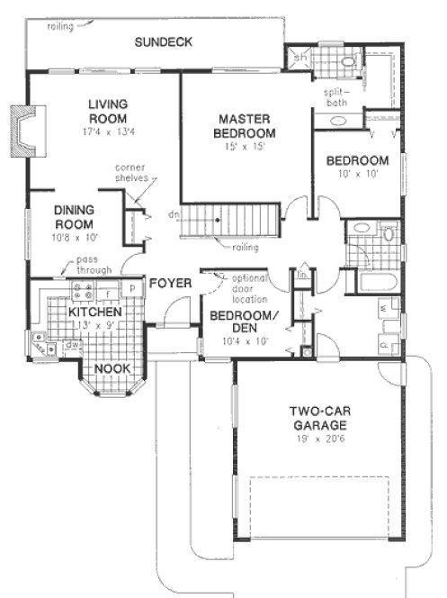 Main Floor Plan for House Plan #130209