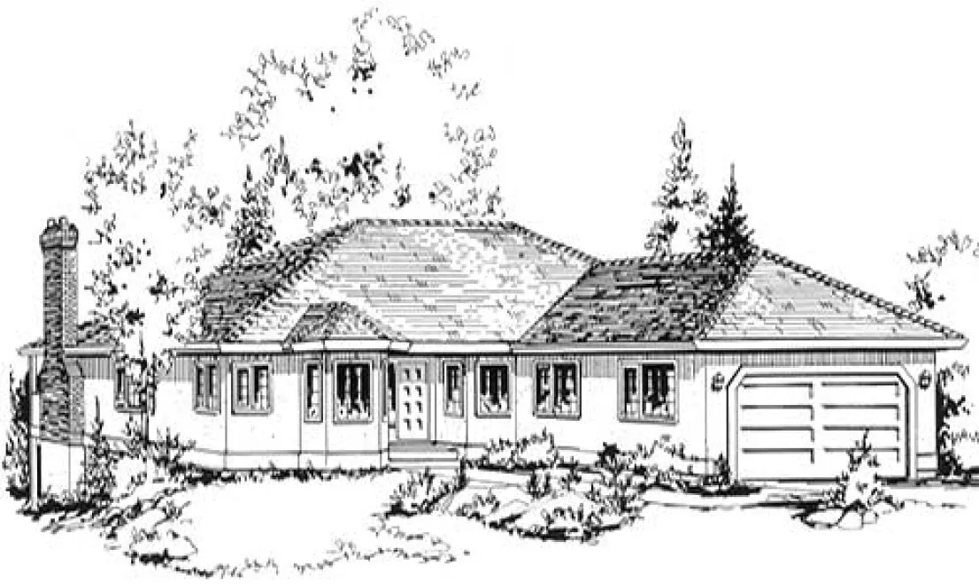 Full Rendering for House Plan #130209