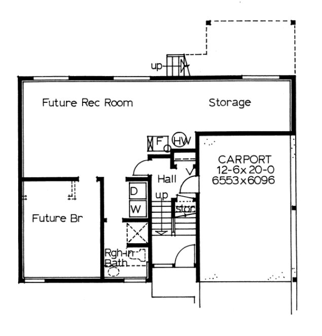 Basement Plan for House Plan #200268
