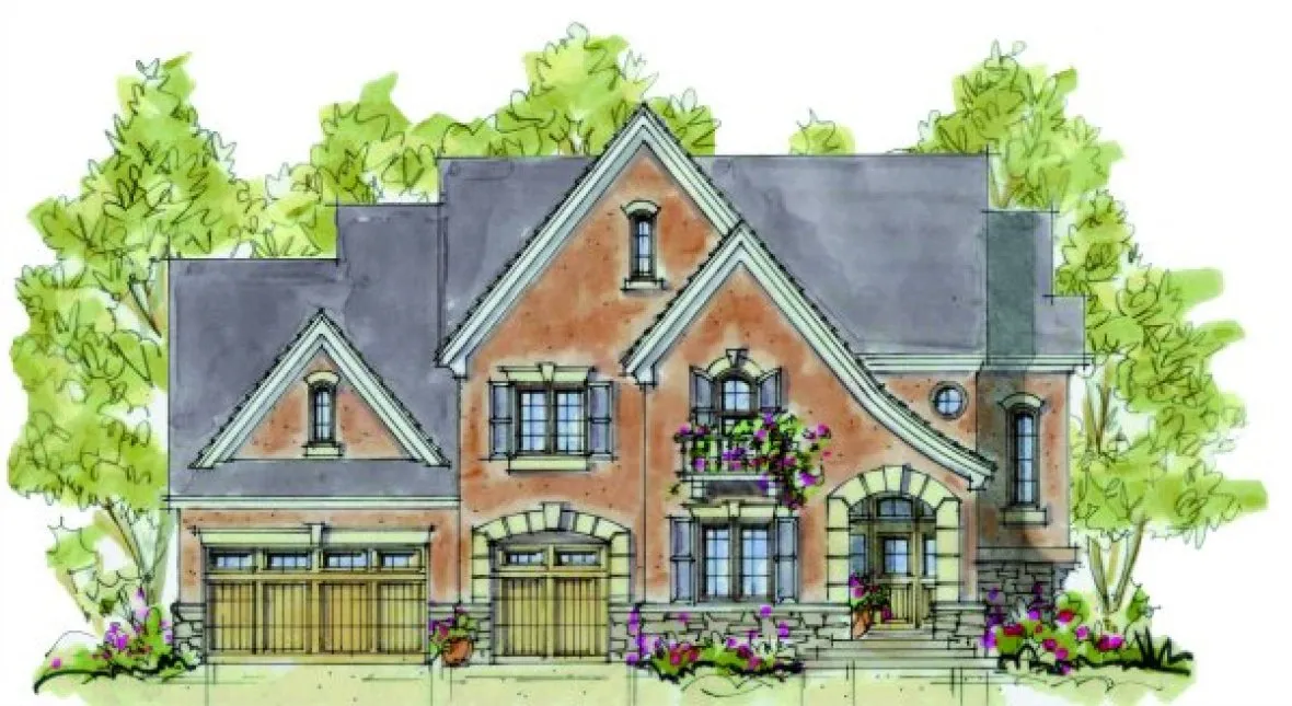 Full Rendering for House Plan #155512