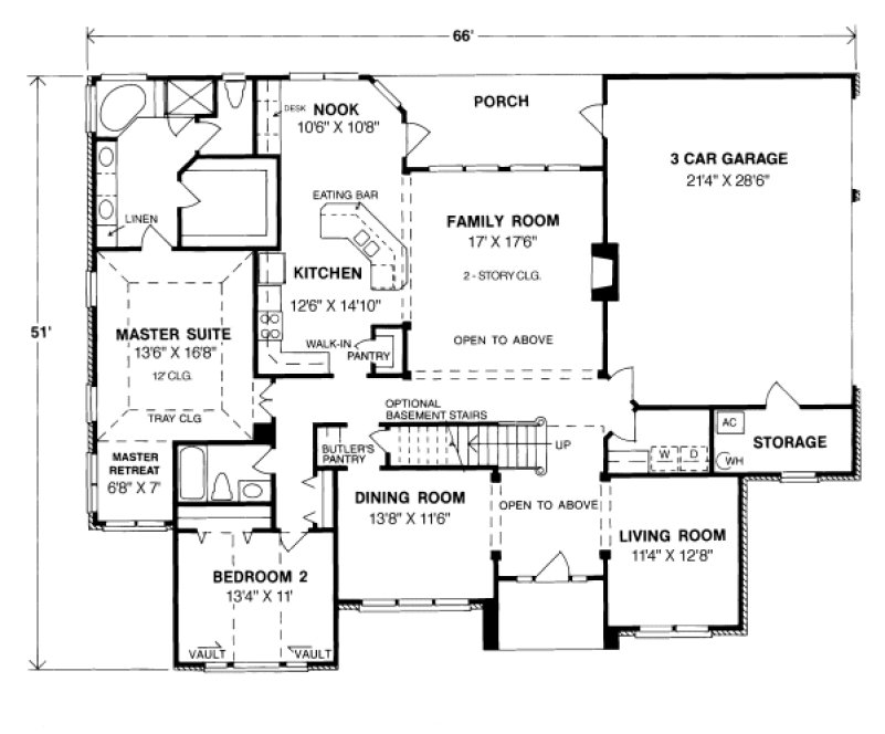 Main Floor Plan for House Plan #247042