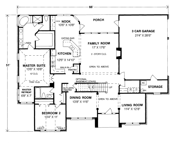 Main Floor Plan for House Plan #247042
