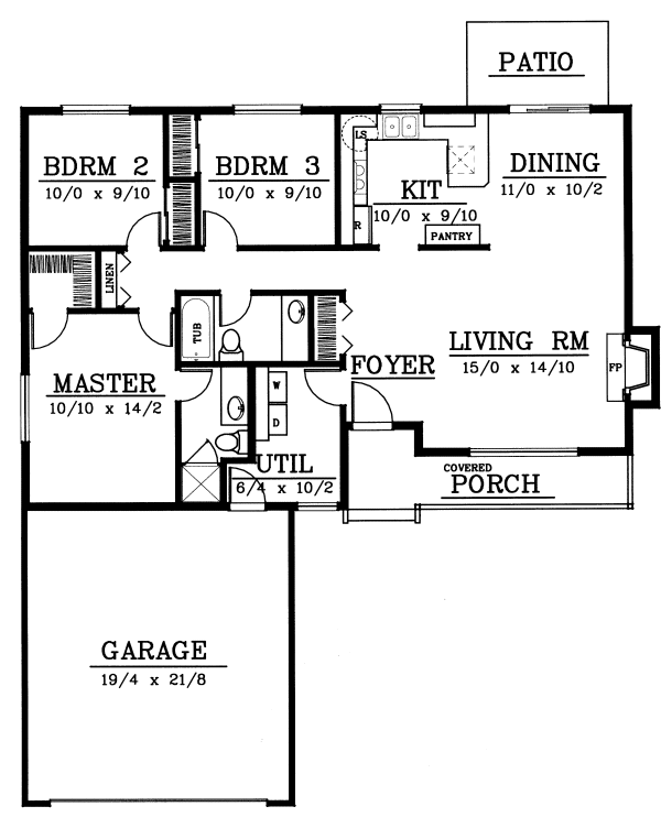 Main Floor Plan for House Plan #233119