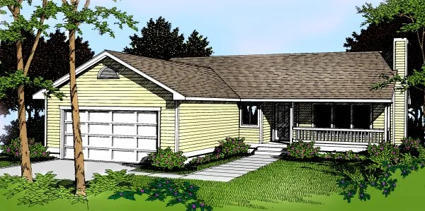 Full Rendering for House Plan #233119