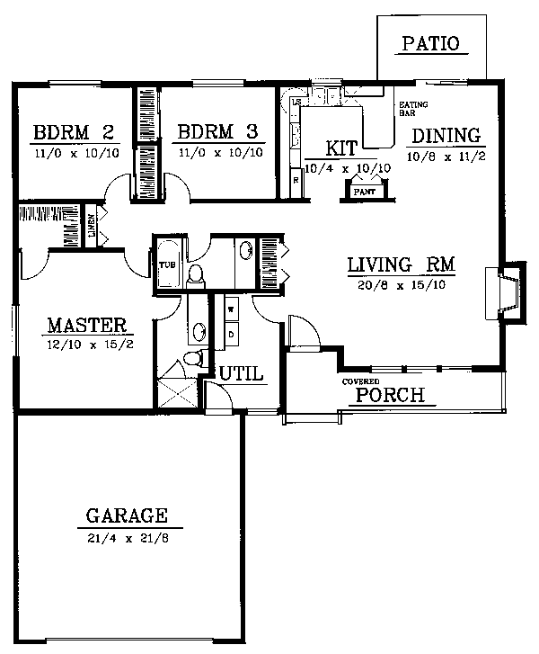 Main Floor Plan for House Plan #234119