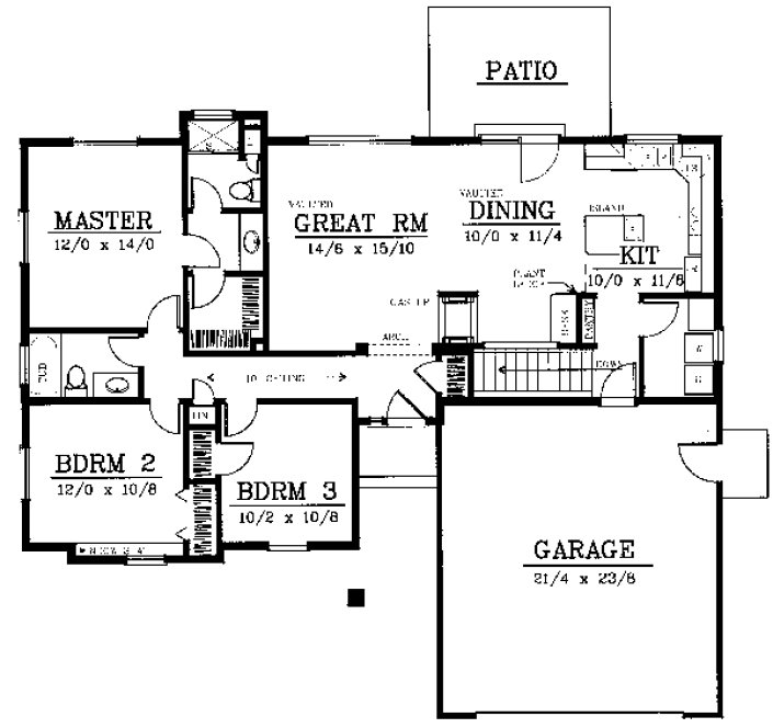 Main Floor Plan for House Plan #238119