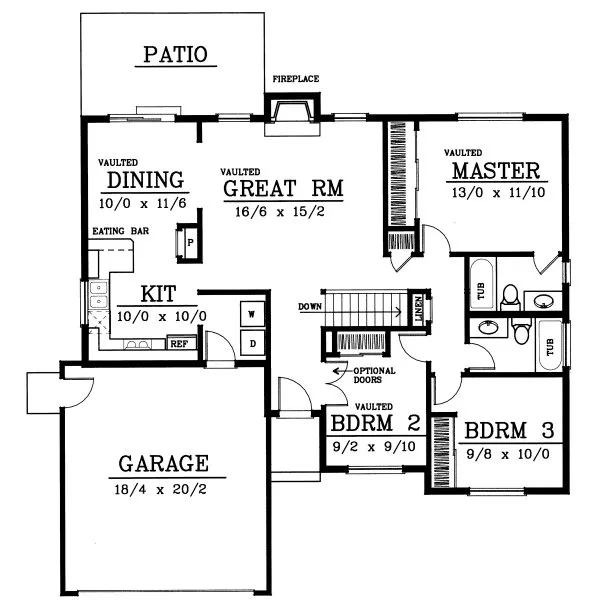 Main Floor Plan for House Plan #235129