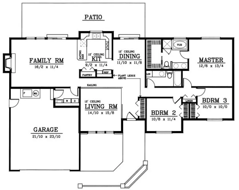 Main Floor Plan for House Plan #238129