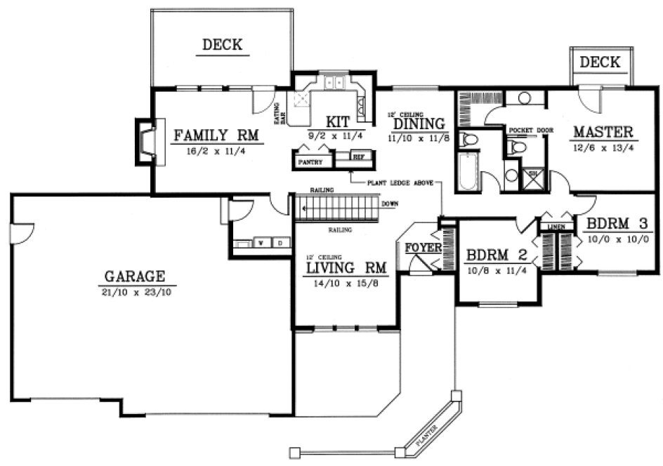 Main Floor Plan for House Plan #231112