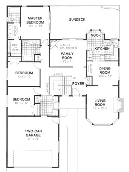 Main Floor Plan for House Plan #133209