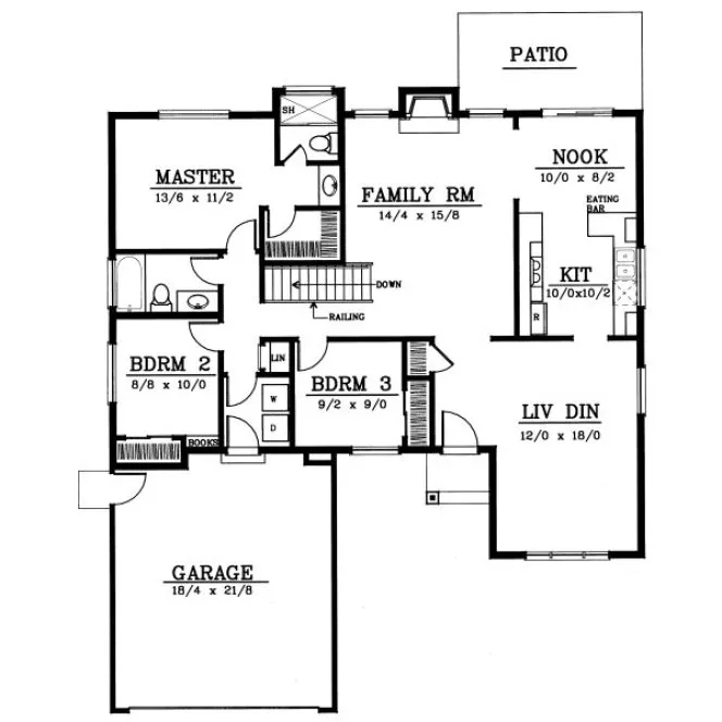 Main Floor Plan for House Plan #237112