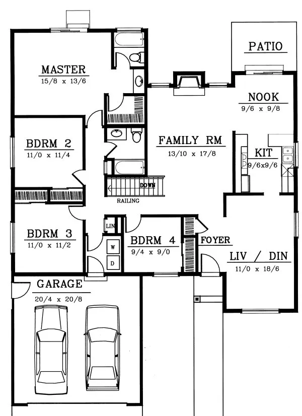 Main Floor Plan for House Plan #238112