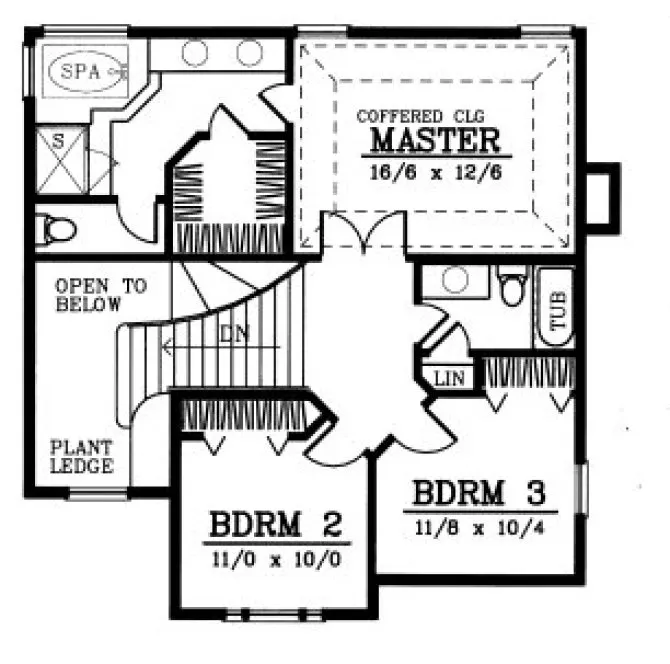 Second Floor Plan for House Plan #234229