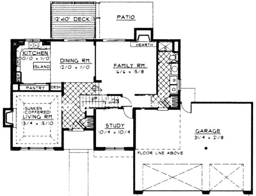 Main Floor Plan for House Plan #235022