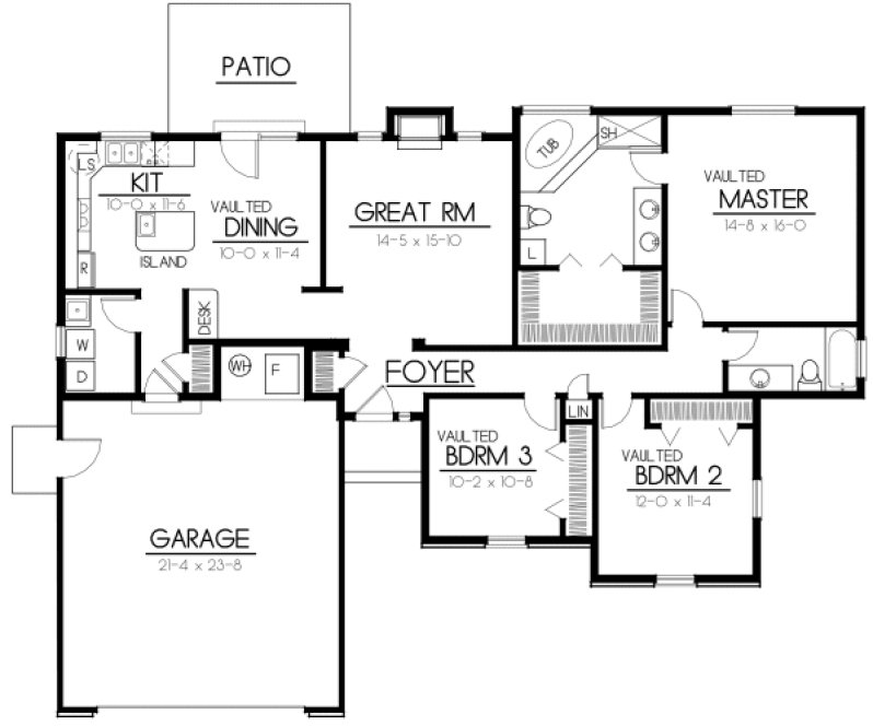 Main Floor Plan for House Plan #230115