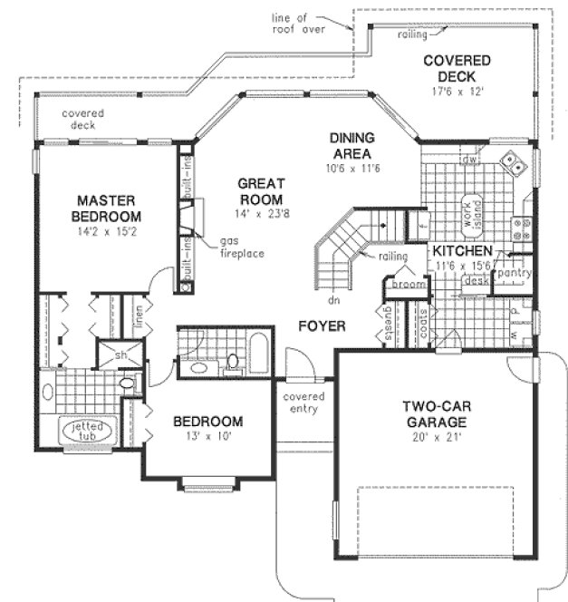 Main Floor Plan for House Plan #138324