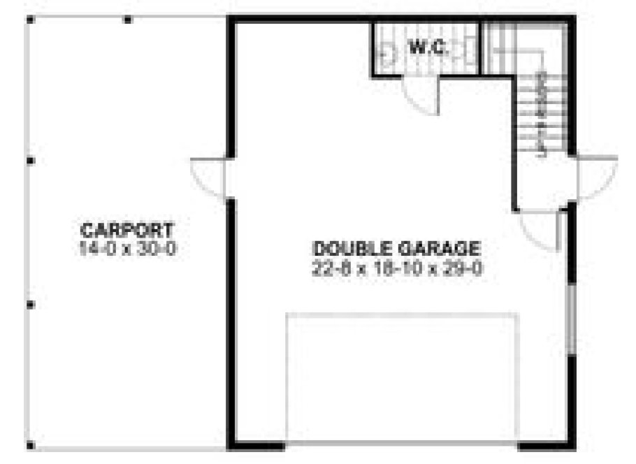 Left Elevation for House Plan #195201