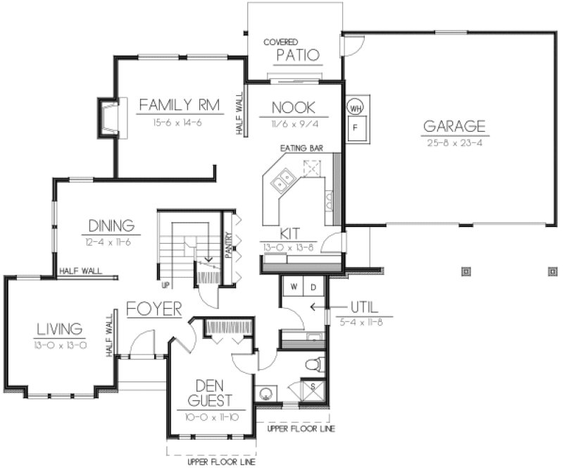 Main Floor Plan for House Plan #232129
