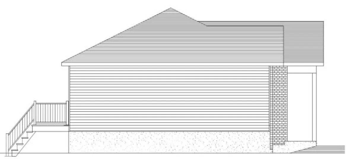 Left Elevation for House Plan #420313