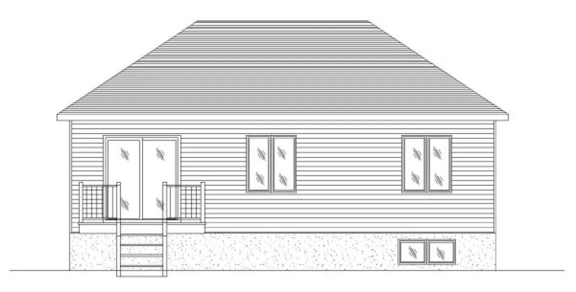 Rear Elevation for House Plan #420313